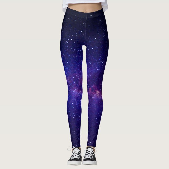 Lila Starry Night Galay Leggings (Vorderseite)
