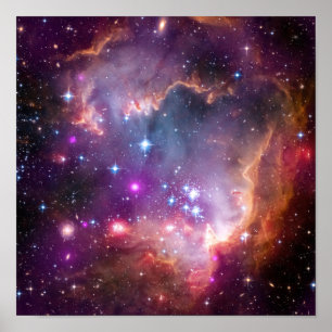 Lila Stars Galaxy Weltraumastronomie Poster