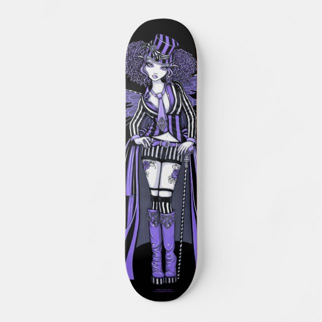 Lila Steampunk Couture-feenhafte Skate-Plattform Skateboard (Vorderseite)