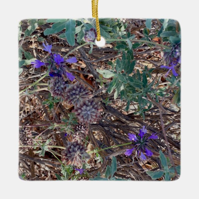 Lila Stelle Keramikornament (Vorderseite)