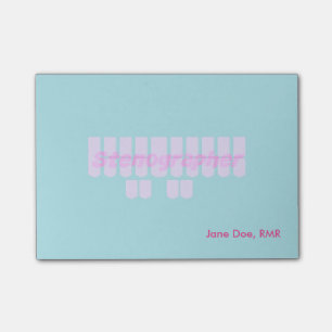Lila Stenografin-Tasten Post-it Klebezettel