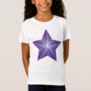 Lila Stern-Mädchen-T - Shirt