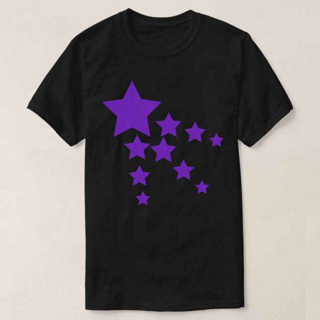 Lila Sterne 1 T-Shirt (Design vorne)