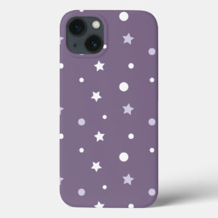 Lila Sterne iPhone 13 Hülle