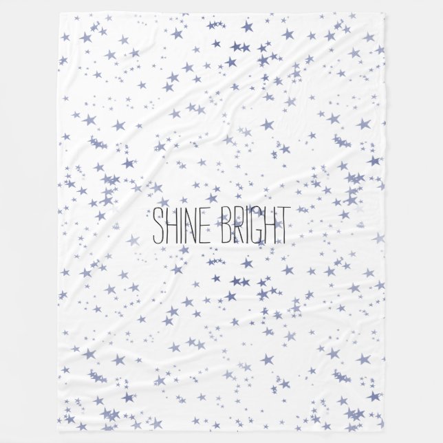 Lila Sterne Fleecedecke (Vorderseite)