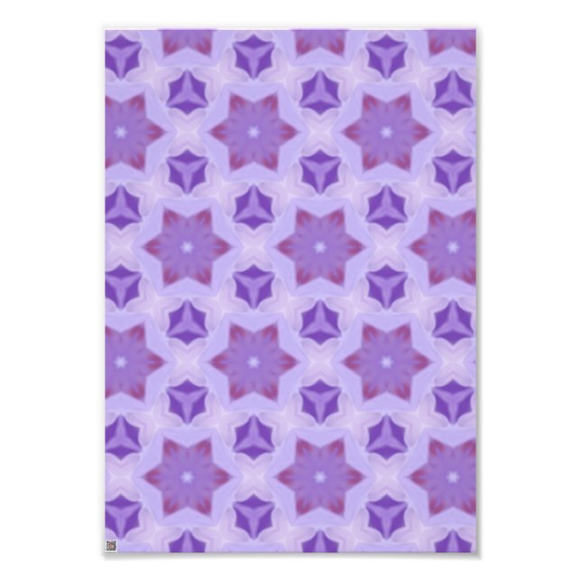Lila Sterne Fotodruck (Vorne)