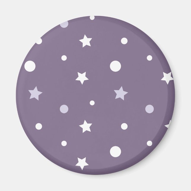 Lila Sterne Magnet (Vorne)