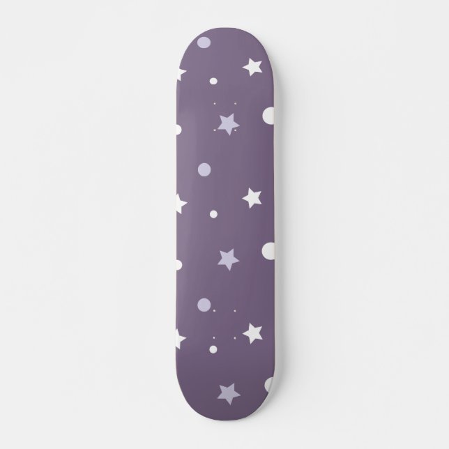 Lila Sterne Skateboard (Vorne)