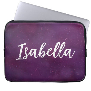 Lila Sternenhimmel Laptopschutzhülle