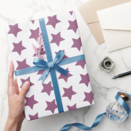 lila Sternenpapier Geschenkpapier