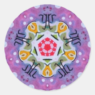 Lila Sticker für Sacred Geometry Zodiac Fraktal
