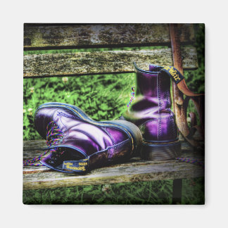 Lila Stiefel Magnet