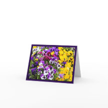 Lila Stiefmütterchen-bunte Blumen Notecard