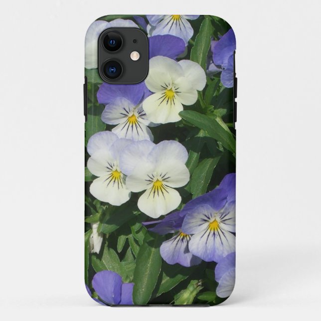 Lila Stiefmütterchen Garten Blumen Case-Mate iPhone Hülle (Rückseite)
