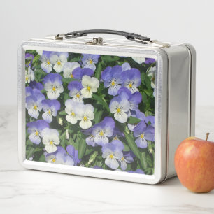 Lila Stiefmütterchen Garten Blumen Metall Brotdose