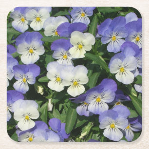 Lila Stiefmütterchen Garten Blumen Rechteckiger Pappuntersetzer