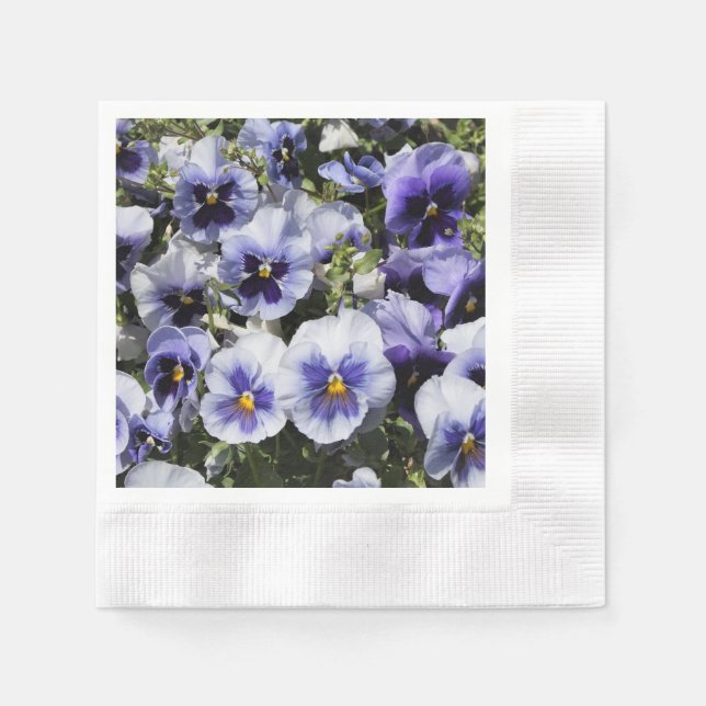 Lila Stiefmütterchen Serviette (Vorderseite)