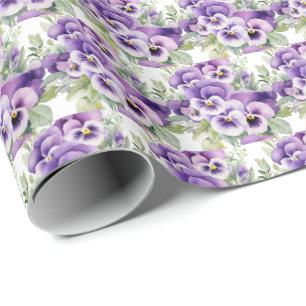Lila Stiefmütterchen Stiefmütterchen Geschenkpapier