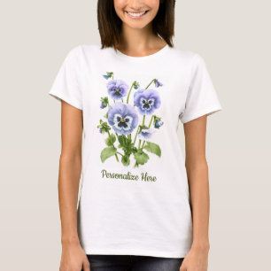 Lila Stiefmütterchen T-Shirt