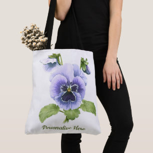 Lila Stiefmütterchen Tasche