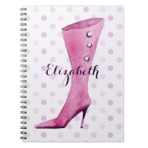 Lila Stiletto-Ferse Stiefel personalisiert