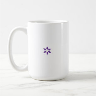 Lila, stilvolles Blumenmandala-Design auf einem du Kaffeetasse