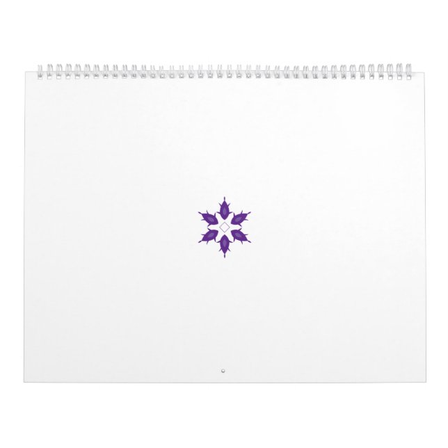 Lila, stilvolles Blumenmandala-Design auf einem du Kalender (Titelbild)