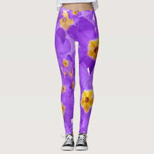 Lila Stimmungsflora Elegante benutzerdefinierte Le Leggings
