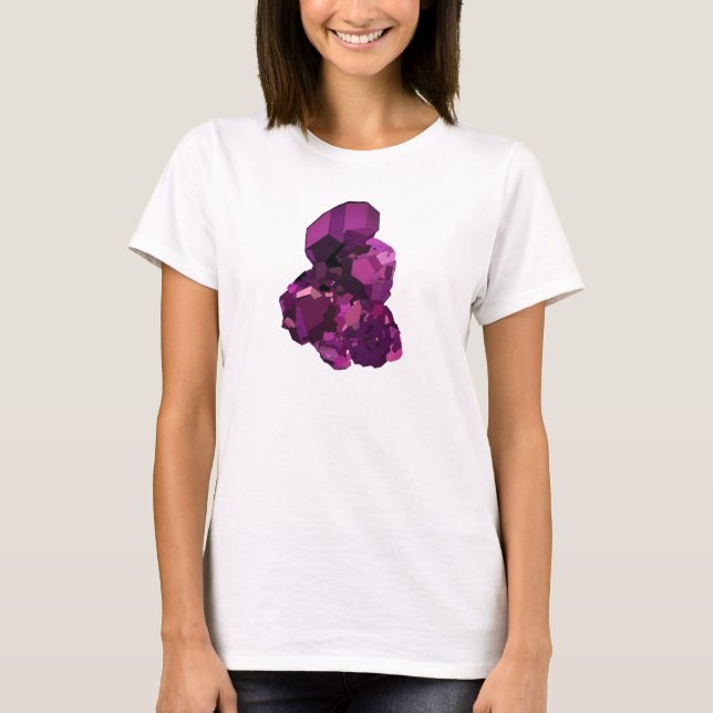 Lila Stone Bella+Leinwand-Blendkreislauf T-Shirt (Vorderseite)