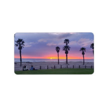 Lila Strand Sonnenuntergang
