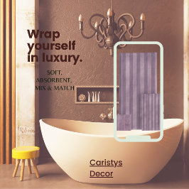 Lila Streifen Badhandtuch Set