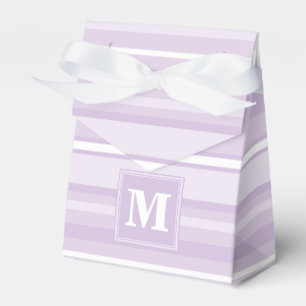 Lila Streifen der Monogrammdistel Geschenkschachtel