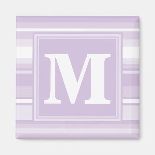 Lila Streifen der Monogrammdistel Magnet