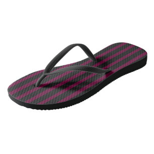 Lila Streifen Flip Flops