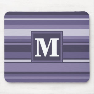 Lila Streifen für Monogramm-Härte Mousepad