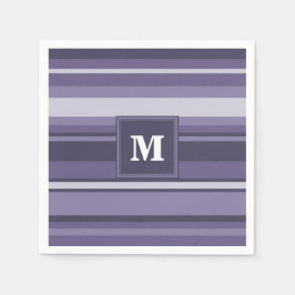 Lila Streifen für Monogramm-Härte Serviette