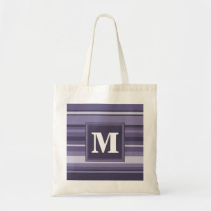 Lila Streifen für Monogramm-Härte Tragetasche