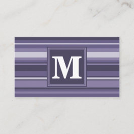 Lila Streifen für Monogramm-Härte Visitenkarte