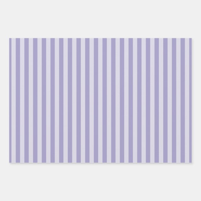Lila Streifen Geschenkpapier Set (Vorderseite)