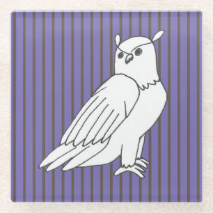 Lila Streifen Glasuntersetzer