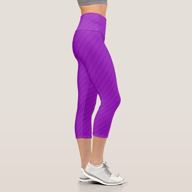 Lila Streifen Hoch waisted Capris (Rechts)