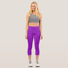 Lila Streifen Hoch waisted Capris