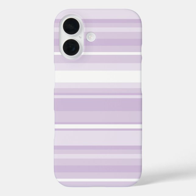 Lila Streifen iPhone 16 Hülle (Rückseite)