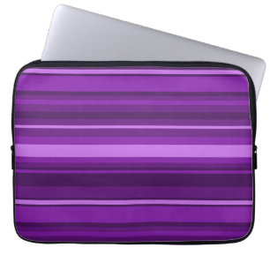 Lila Streifen Laptopschutzhülle