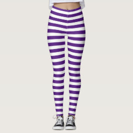 Lila Streifen Leggings