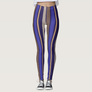 lila Streifen Leggings