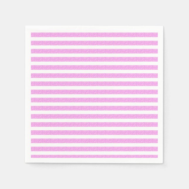 Lila Streifen Papier Napkin Serviette (Vorderseite)