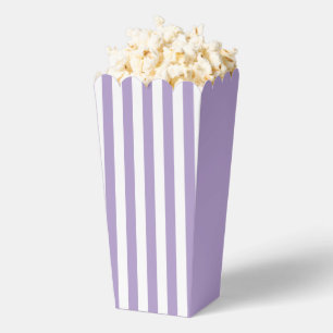 Lila Streifen Popcorn Favor Box Geschenkschachtel