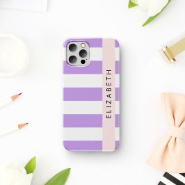 Lila Streifen, Streifen, Linien, Ihr Name Case-Mate iPhone Hülle