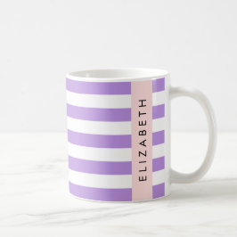 Lila Streifen, Streifen, Linien, Ihr Name Kaffeetasse